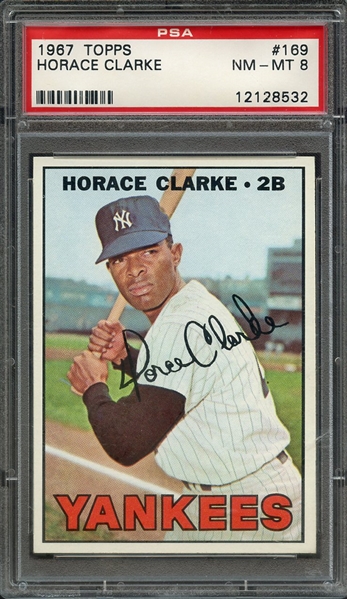 1967 TOPPS 169 HORACE CLARKE PSA NM-MT 8