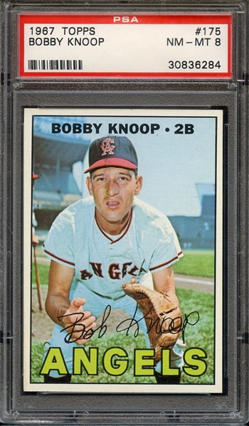 1967 TOPPS 175 BOBBY KNOOP PSA NM-MT 8