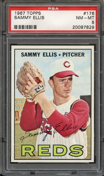 1967 TOPPS 176 SAMMY ELLIS PSA NM-MT 8