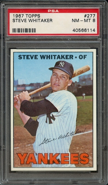 1967 TOPPS 277 STEVE WHITAKER PSA NM-MT 8