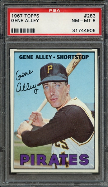 1967 TOPPS 283 GENE ALLEY PSA NM-MT 8