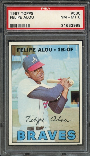 1967 TOPPS 530 FELIPE ALOU PSA NM-MT 8