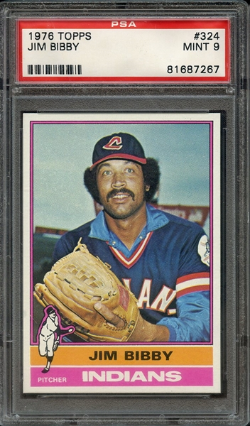 1976 TOPPS 324 JIM BIBBY PSA MINT 9