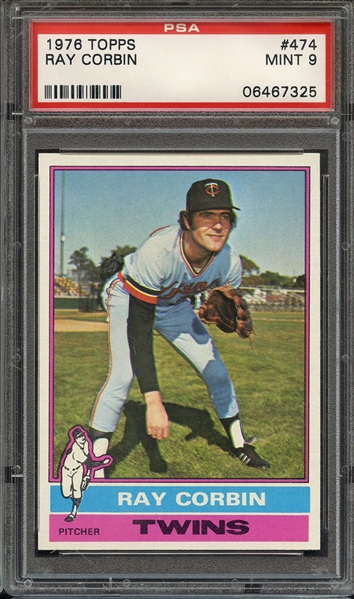 1976 TOPPS 474 RAY CORBIN PSA MINT 9