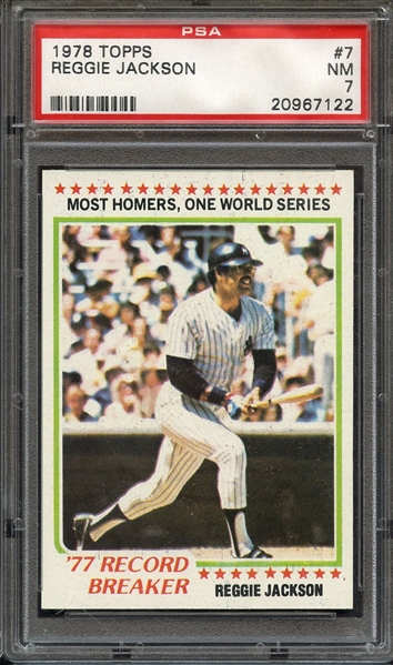 1978 TOPPS 7 REGGIE JACKSON PSA NM 7