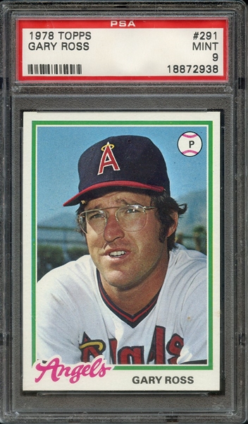 1978 TOPPS 291 GARY ROSS PSA MINT 9