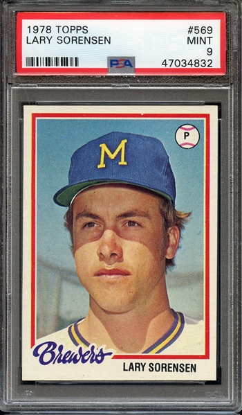 1978 TOPPS 569 LARY SORENSEN PSA MINT 9