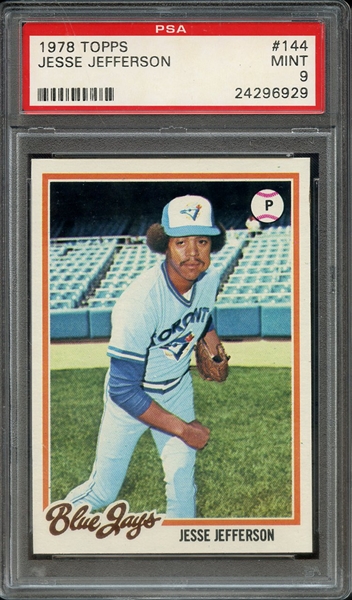 1978 TOPPS 144 JESSE JEFFERSON PSA MINT 9