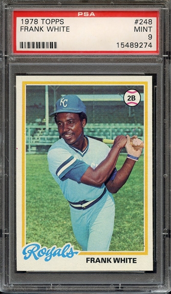 1978 TOPPS 248 FRANK WHITE PSA MINT 9