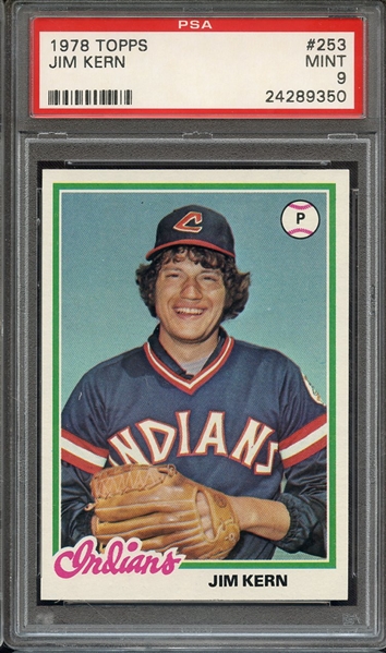 1978 TOPPS 253 JIM KERN PSA MINT 9