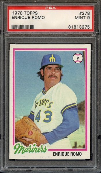 1978 TOPPS 278 ENRIQUE ROMO PSA MINT 9