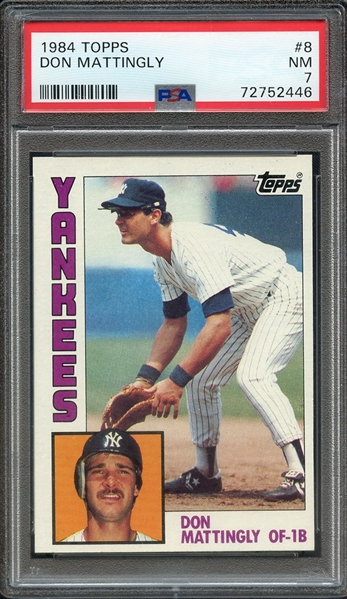 1984 TOPPS 8 DON MATTINGLY PSA NM 7