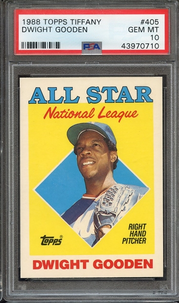 1988 TOPPS TIFFANY 405 DWIGHT GOODEN PSA GEM MT 10