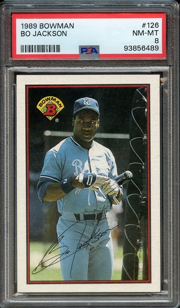 1989 BOWMAN 126 BO JACKSON PSA NM-MT 8