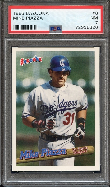 1996 BAZOOKA 8 MIKE PIAZZA PSA NM 7