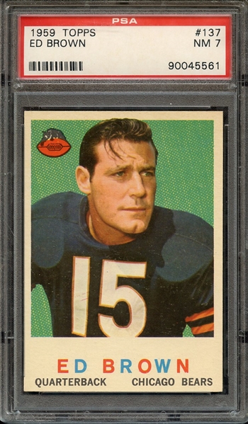 1959 TOPPS 137 ED BROWN PSA NM 7