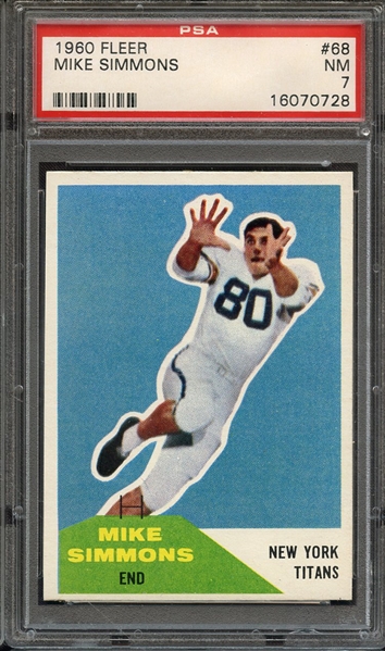 1960 FLEER 68 MIKE SIMMONS PSA NM 7