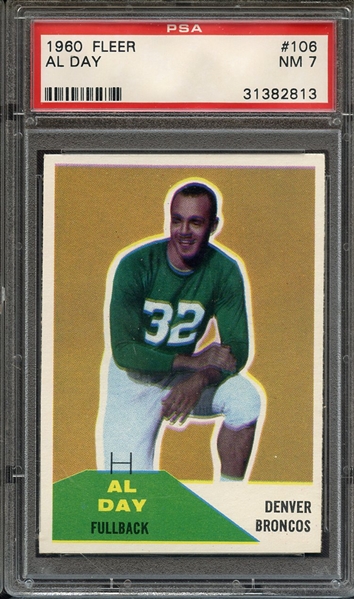 1960 FLEER 106 AL DAY PSA NM 7