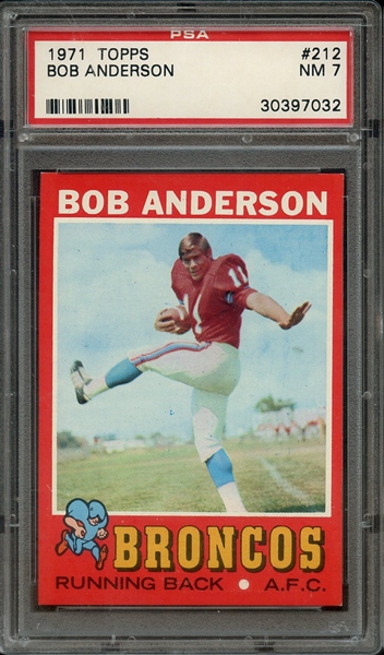 1971 TOPPS 212 BOB ANDERSON PSA NM 7