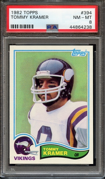 1982 TOPPS 394 TOMMY KRAMER PSA NM-MT 8