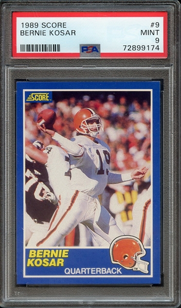 1989 SCORE 9 BERNIE KOSAR PSA MINT 9