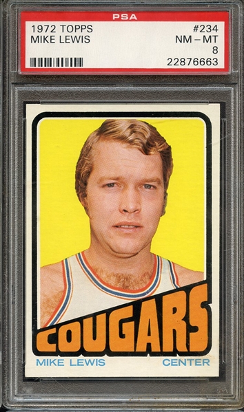 1972 TOPPS 234 MIKE LEWIS PSA NM-MT 8