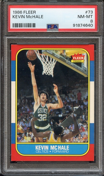 1986 FLEER 73 KEVIN McHALE PSA NM-MT 8