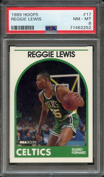 1989 HOOPS 17 REGGIE LEWIS PSA NM-MT 8