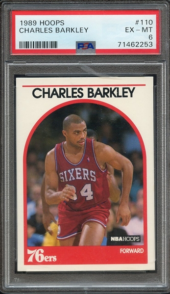 1989 HOOPS 110 CHARLES BARKLEY PSA EX-MT 6