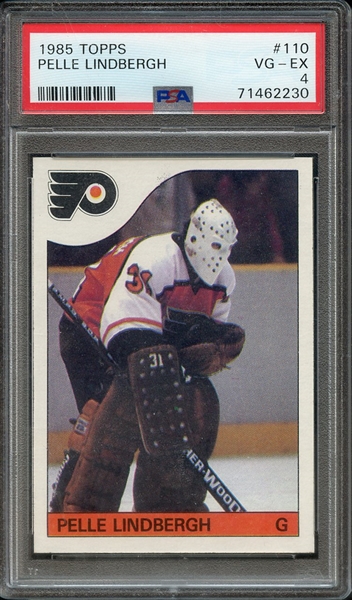 1985 TOPPS 110 PELLE LINDBERGH PSA VG-EX 4