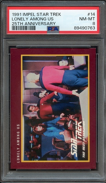 1991 IMPEL STAR TREK 25TH ANNIVERSARY 14 LONELY AMONG US PSA NM-MT 8