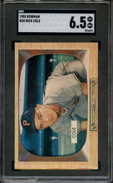 1955 BOWMAN 28 DICK COLE SGC EX-MT+ 6.5