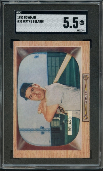 1955 BOWMAN 36 WAYNE BELARDI SGC EX+ 5.5