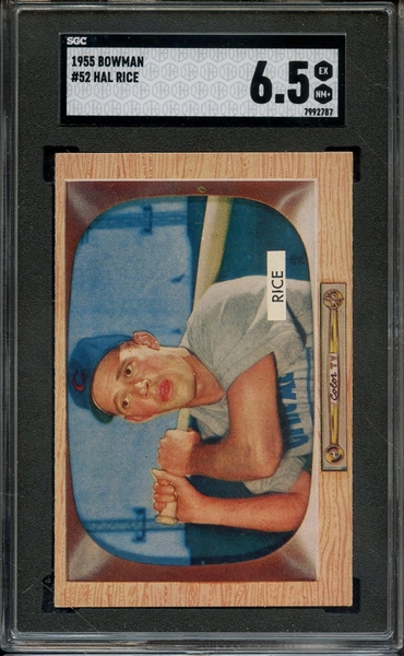 1955 BOWMAN 52 HAL RICE SGC EX-MT+ 6.5