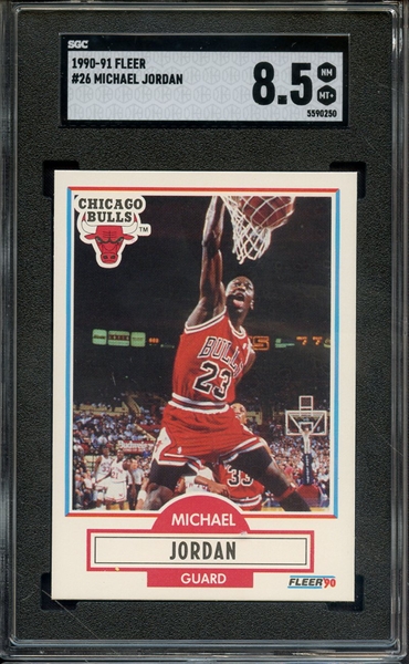 1990 FLEER 26 MICHAEL JORDAN SGC NM-MT+ 8.5