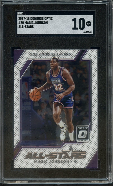 2017 DONRUSS OPTIC ALL STARS 30 MAGIC JOHNSON SGC GEM 10