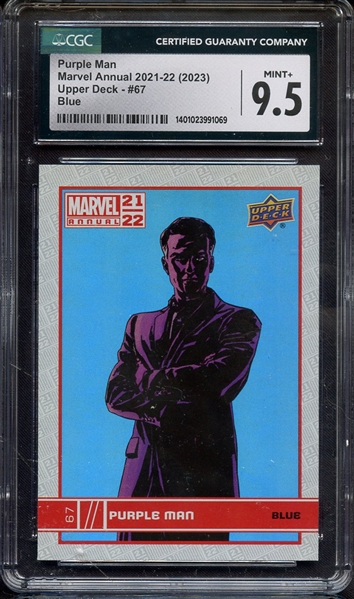 2021 MARVEL ANNUAL UPPER DECK BLUE 67 PURPLE MAN CGC MINT+ 9.5