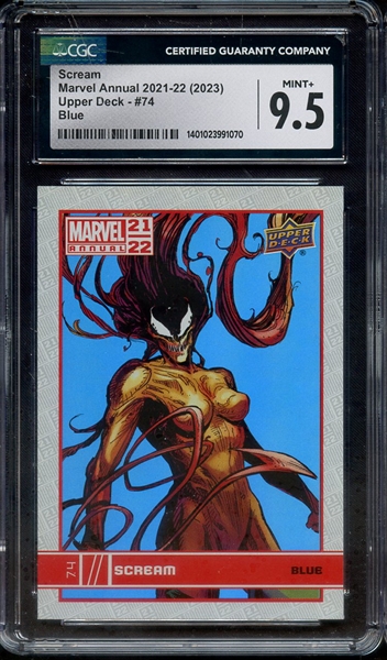 2021 MARVEL ANNUAL UPPER DECK BLUE 74 SCREAM CGC MINT+ 9.5