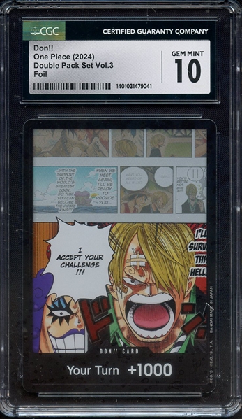 2024 ONE PIECE FOIL DON!! CGC GEM MINT 10