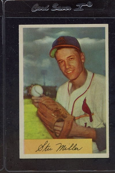 1954 BOWMAN 158 STU MILLER