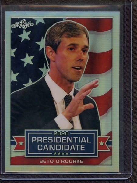 2019 LEAF 2020 PRESIDENTIAL CANDIDATE SILVER PRISMATIC BETO O'ROURKE