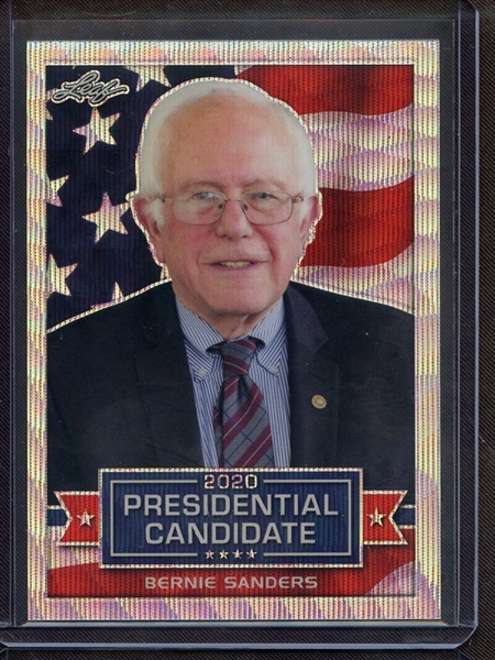 2019 LEAF 2020 PRESIDENTIAL CANDIDATE SILVER PRISMATIC WAVE BERNIE SANDERS