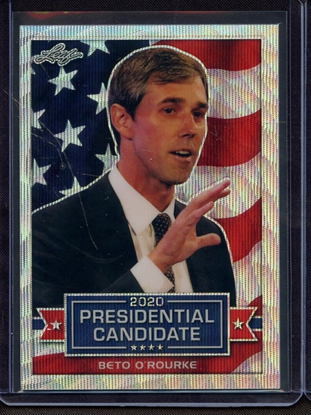 2019 LEAF 2020 PRESIDENTIAL CANDIDATE SILVER PRISMATIC WAVE BETO O'ROURKE