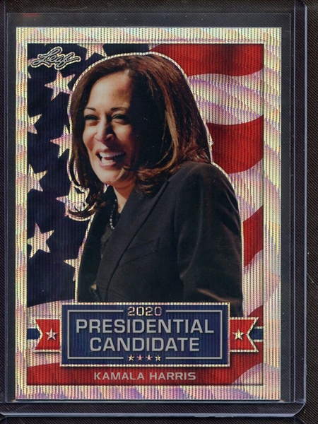 2019 LEAF 2020 PRESIDENTIAL CANDIDATE SILVER PRISMATIC WAVE KAMALA HARRIS