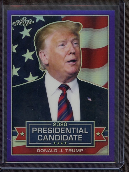 2019 LEAF 2020 PRESIDENTIAL CANDIDATE PRISMATIC PURPLE DONALD J TRUMP 4/25