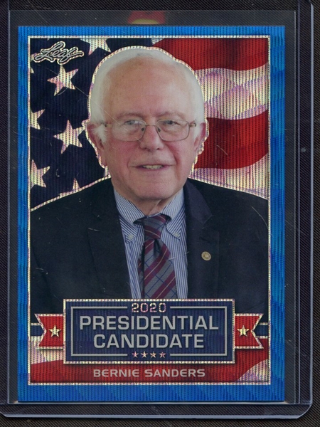 2019 LEAF 2020 PRESIDENTIAL CANDIDATE BLUE PRISMATIC WAVE BERNIE SANDERS 9/20