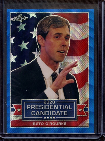 2019 LEAF 2020 PRESIDENTIAL CANDIDATE BLUE PRISMATIC WAVE BETO O'ROURKE 9/20