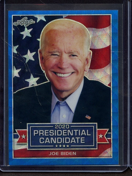 2019 LEAF 2020 PRESIDENTIAL CANDIDATE BLUE PRISMATIC WAVE JOE BIDEN 9/20