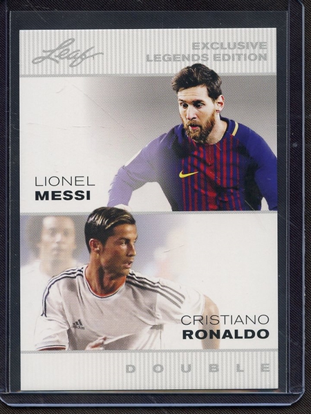 2022 LEAF EXCLUSIVE LEGENDS LIONEL MESSI CRISTIANO RONALDO