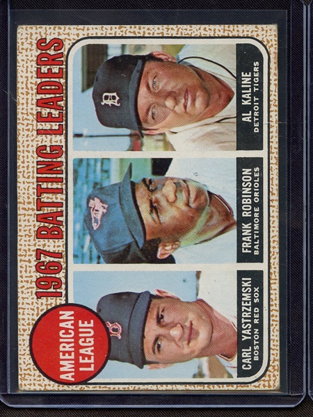 1968 TOPPS 2 BATTING LEADERS KALINE